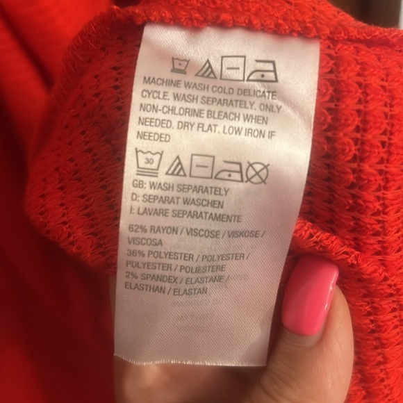 Jason Wu size large women’s Vibrant Red Long Cardigan - Picture 5 of 5